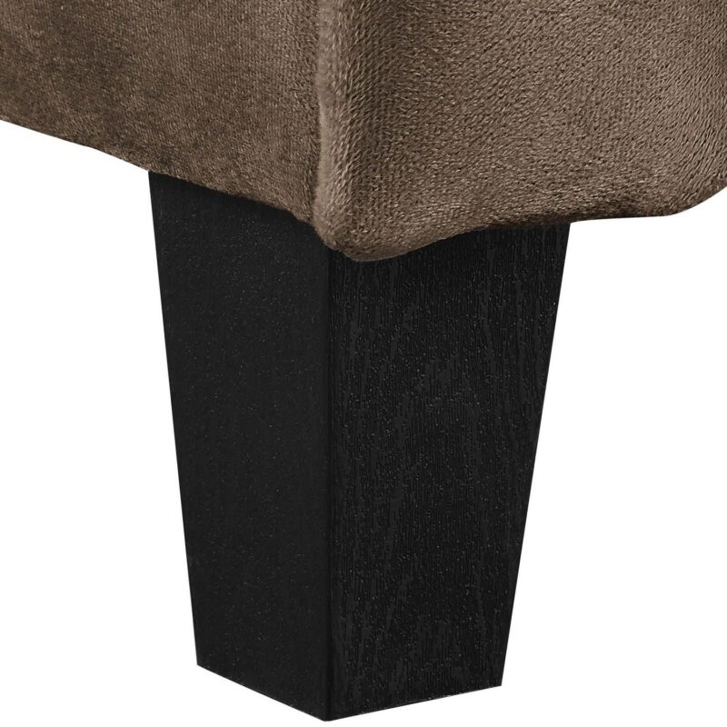 Lifestyle Solutions Taryn Loveseat with Rolled Arms, Brown Fabric - Image 5
