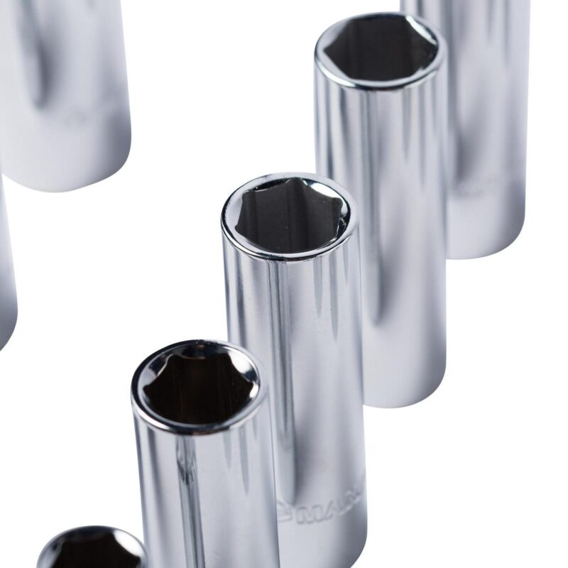 MAXPOWER 3/8 Inch Drive Deep Socket Set (6mm - 19mm), Metric, 14PCS, Holiday Gift - Image 2