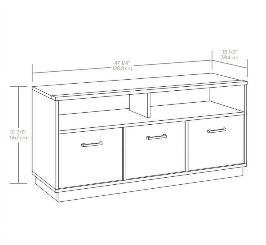 Mainstays 3-Door TV Stand Console for TVs up to 50 , Blackwood Finish - Image 4