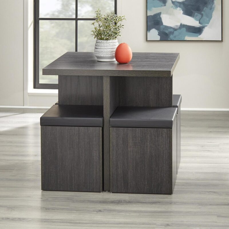 Mainstays 5-Piece Dexter Dining Room/Kitchen Set with Storage Ottoman - Image 3