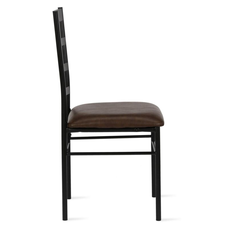 Mainstays 5-Piece Wood and Metal Dining Room Set, Seats 4, Canyon Walnut and Black - Image 11