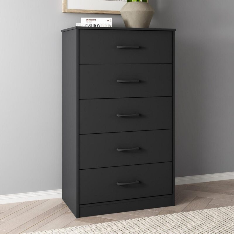Mainstays Ardent 5 Drawer Dresser, Black - Image 7