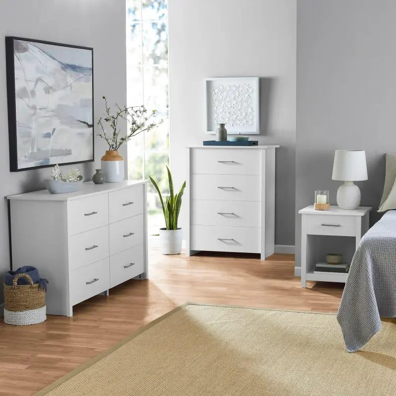 Mainstays Hillside 6-Drawer Dresser, Soft White Finish - Image 9