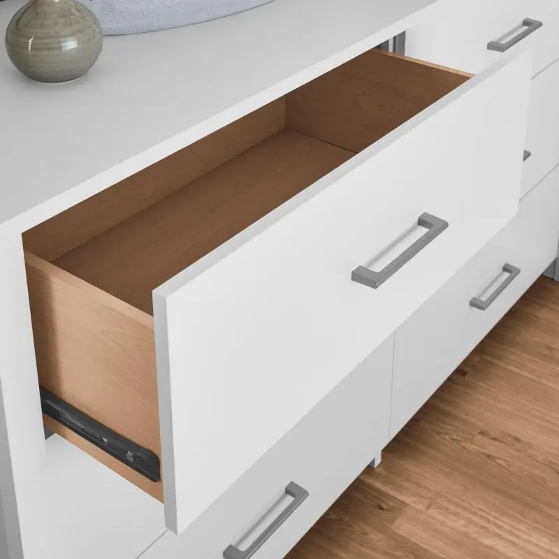 Mainstays Hillside 6-Drawer Dresser, Soft White Finish - Image 3