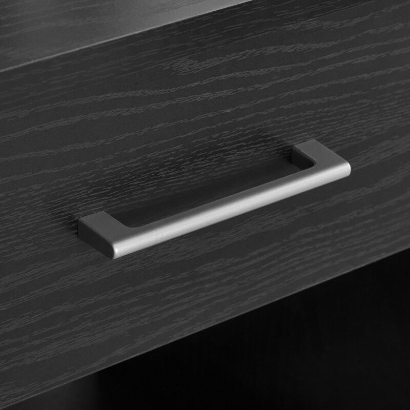 Mainstays Hillside Nightstand with Drawer, Black Finish - Image 3