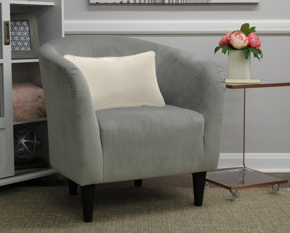 Mainstays Microfiber Tub Accent Chair, Dove Gray - Image 8