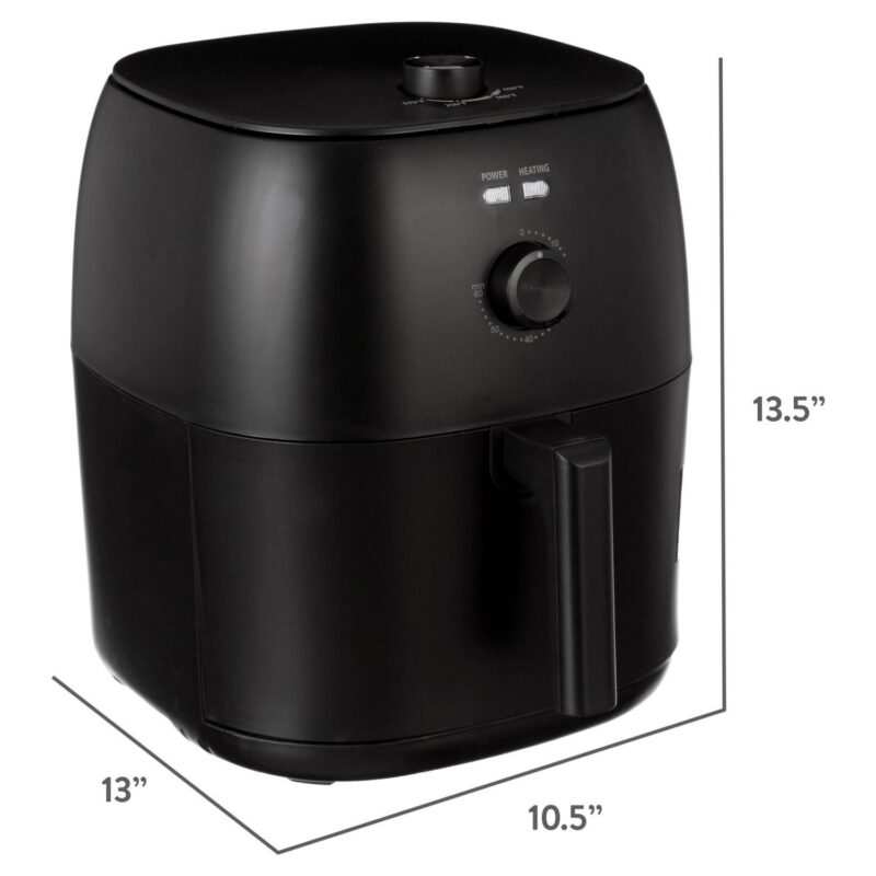 Mainstays New 8 qt Compact Air Fryer, Black - Automatic Shutoff, Built-in Timer - Image 12