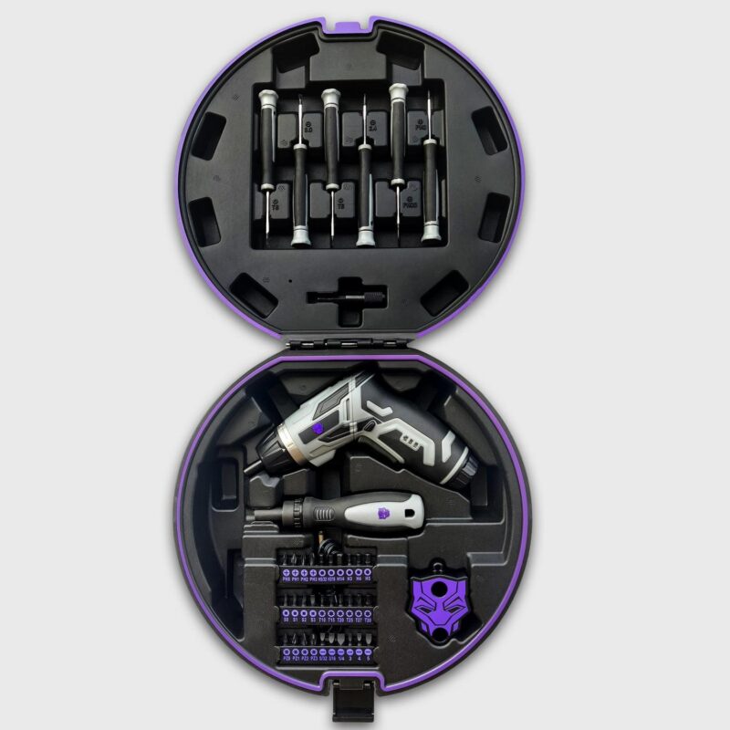 Marvel Black Panther Cordless 41pc 3.6v Power Screwdriver Set - Image 4