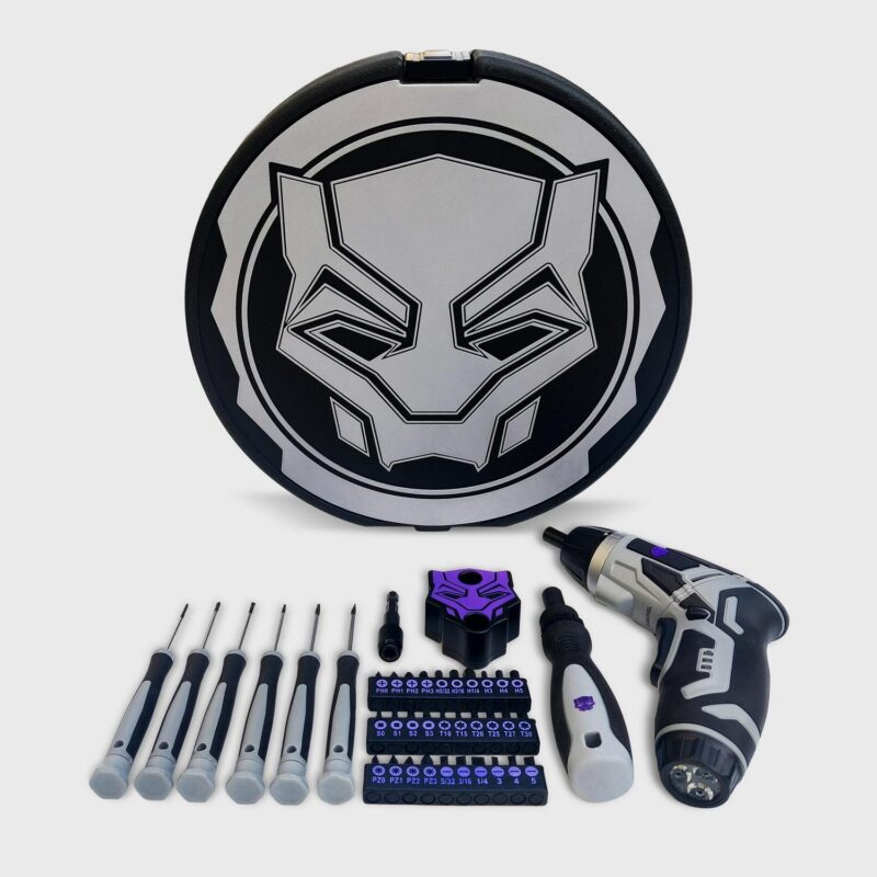 Marvel Black Panther Cordless 41pc 3.6v Power Screwdriver Set