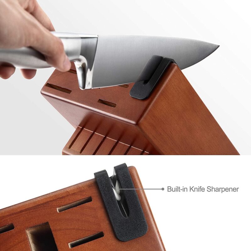 McCook MC29 Knife Sets, 15 Pieces German Stainless Steel Kitchen Knife Block Sets with Built-in Sharpener - Image 7