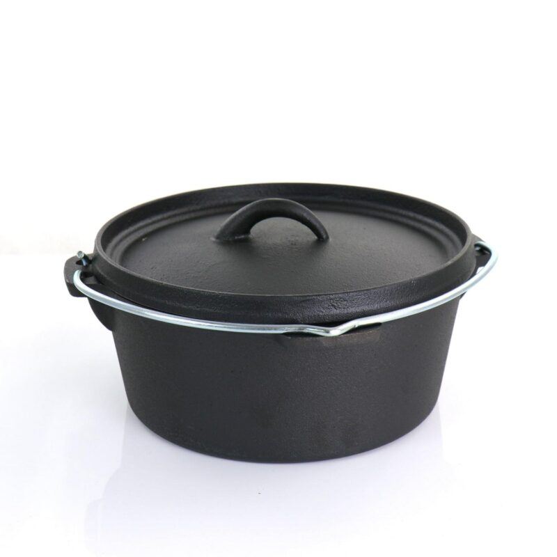 MegaChef Pre-Seasoned Cast Iron 5-Piece Kitchen Cookware Set, Pots and Pans - Image 2