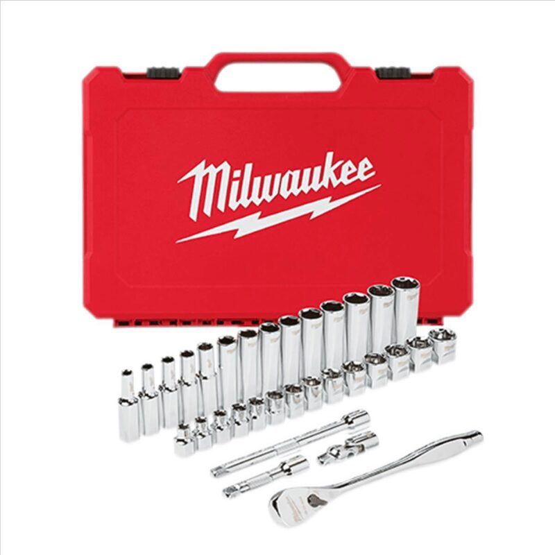 Milwaukee 48-22-9508 3/8  Drive 32pc Metric Ratchet and Socket Set - Image 2