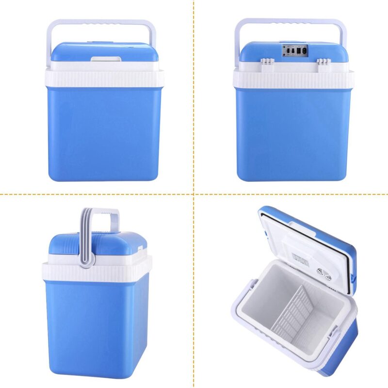Moclever 24L Portable Car Cooler, 12V Car Refrigerator Car Travel Electric Fridge Cooling Warmer Fridge Box for Car Travel Outdoor Camping Picnic Home Use, 15.75x11.81x17.32in - Image 5
