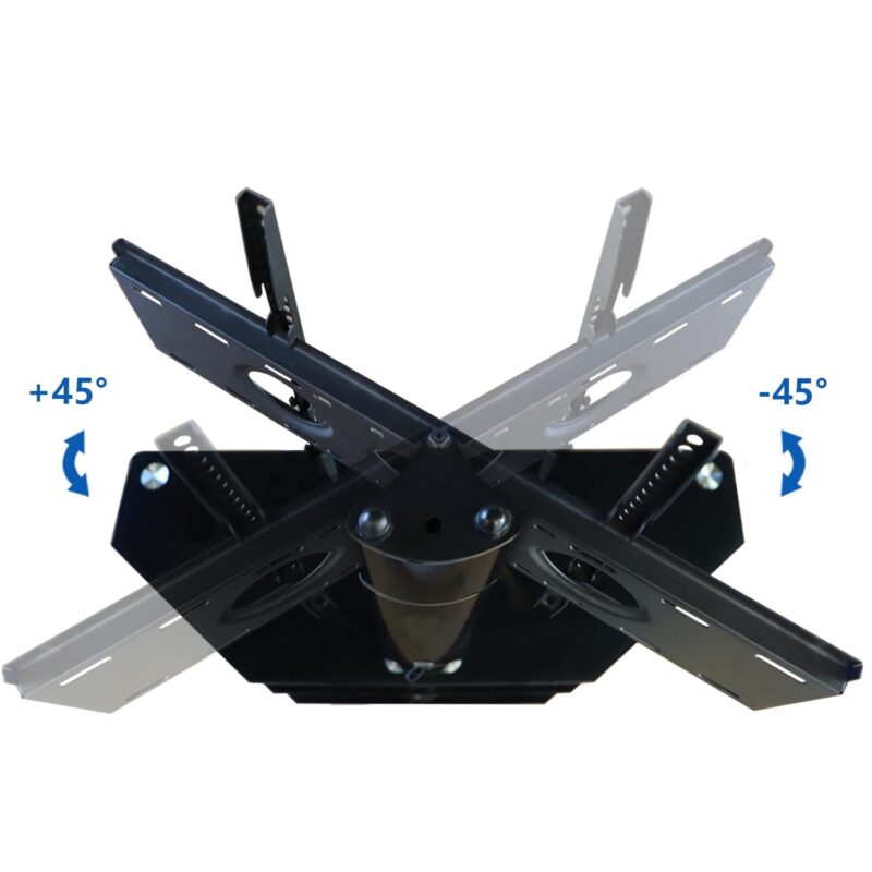 Modern 3-in-1 TV Stand for Flat TVs up to 65 inch, Black - Image 4