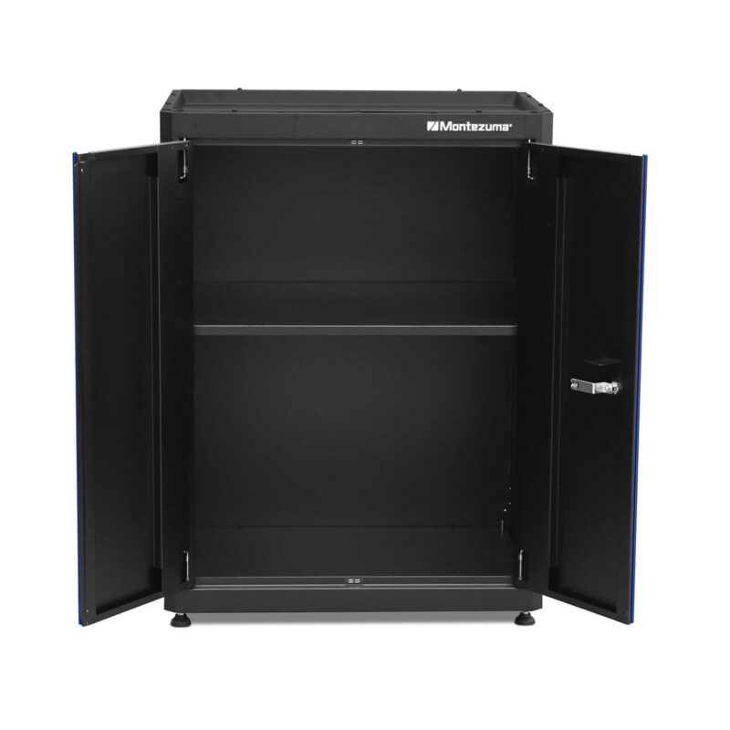 Montezuma Garage Tool Storage System 30.5 x 24  Locking 2 Door Stacking Base Cabinet, Black - Image 5