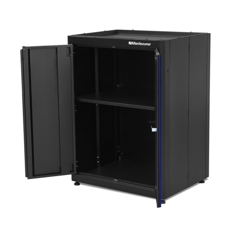 Montezuma Garage Tool Storage System 30.5 x 24  Locking 2 Door Stacking Base Cabinet, Black - Image 6