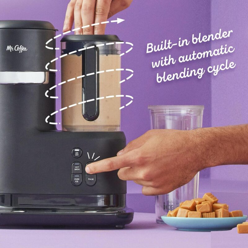 Mr. Coffee Single Serve Frappe and Iced Coffee Maker with Blender, Black - Image 4