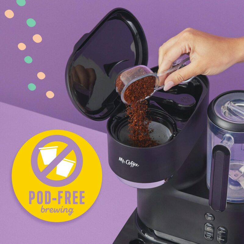 Mr. Coffee Single Serve Frappe and Iced Coffee Maker with Blender, Black - Image 6