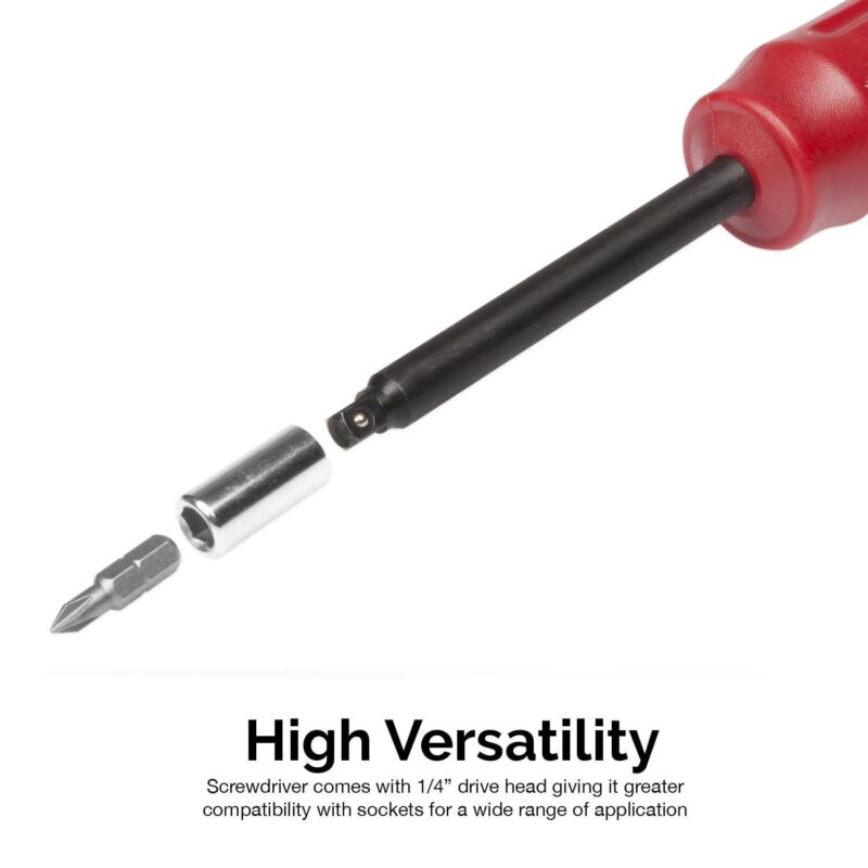 NEIKO 10573B 1/4a Torque Screwdriver Set, 20 Hex Bits, 10 to 50 In-Lbs, Long Shank Screwdriver Torque Wrench, Adjustable Inch-Pound Torque Screwdriver for HVAC and Gunsmiths - Image 4