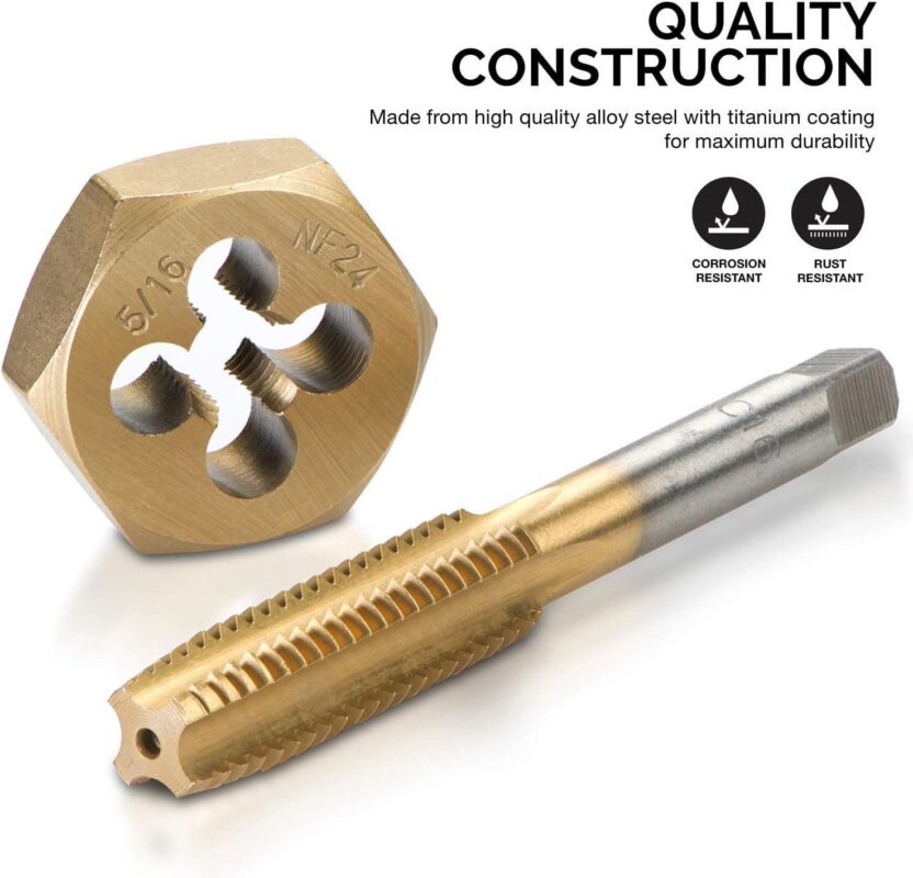 Neiko 00916A 45 Piece SAE Pro-Grade Large-Diameter Titanium Tap and Die Set - Image 2
