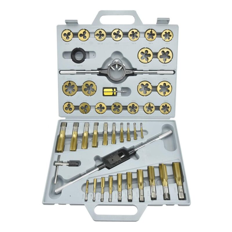 Neiko 00916A 45 Piece SAE Pro-Grade Large-Diameter Titanium Tap and Die Set