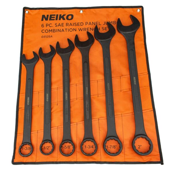 Neiko 03125A Heavy Duty Wrench Set | 6 Piece | SAE | 12-Pt Combination Box Ends