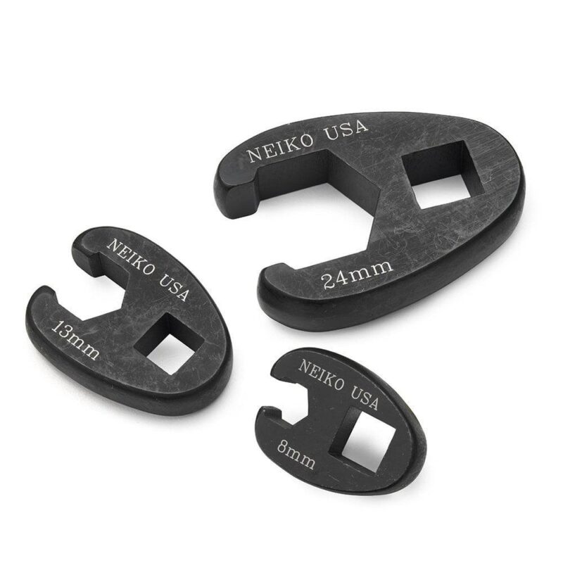 Neiko 03324A Crowfoot Wrench Set 1/2  and 3/8a Drive, 15 Piece, Metric, Sizes 8mm-24mm, Cr-Mo, Flare Nut - Image 6