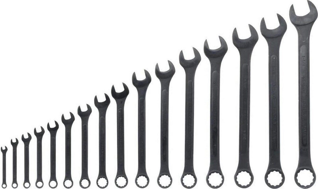 Neiko 03574A Jumbo Combination Wrench Set | 16 Piece | SAE | 1/4a to 1-1/4a | Raised Panel Construction