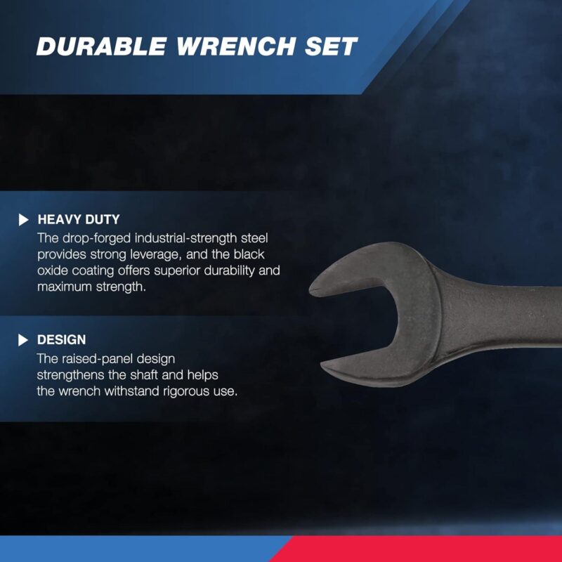 Neiko 03575A Jumbo Combination Wrench Set | 16 Piece | MM | 6 mm to 32 mm | Raised Panel Construction - Image 2
