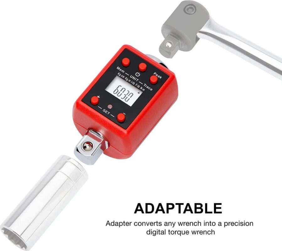 Neiko 20741A 1/2a Digital Torque Adapter, 29.5-147.5 Ft-Lb, 1/2a Drive Digital Torque Wrench Converter/Torque Wrench Adapter, Alert Signals Torque Setting, Calibrate Digital and Analog Torque Wrench - Image 4