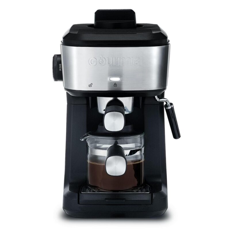New Gourmia 4-Shot Steam Espresso, Cappuccino, and Latte Maker with Frothing Wand - Image 2