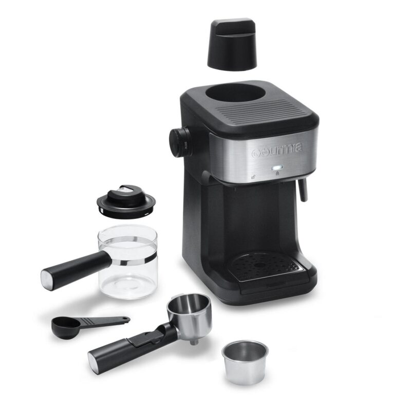 New Gourmia 4-Shot Steam Espresso, Cappuccino, and Latte Maker with Frothing Wand - Image 5