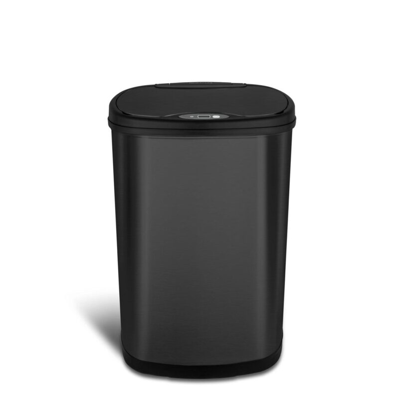Nine Stars 13.2 Gallon Trash Can, Motion Sensor Kitchen Trash Can, Black Stainless Steel - Image 6