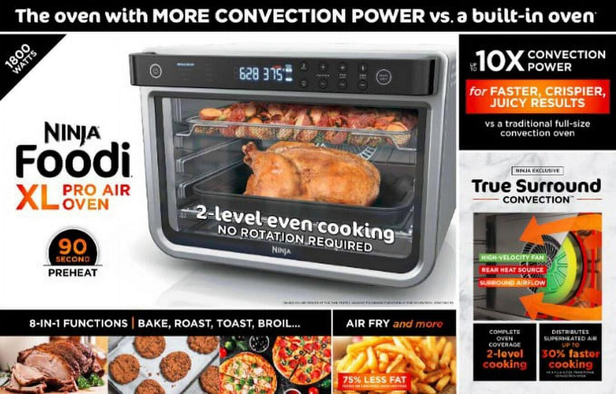 NinjaA Foodia c 8-in-1 XL Pro Air Fry Oven, Large Countertop Convection Oven, DT200 - Image 12