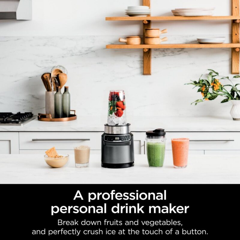 NinjaA Nutri-Blender Pro with Auto IQA , 1000 Watts, Personal Blender - Image 6