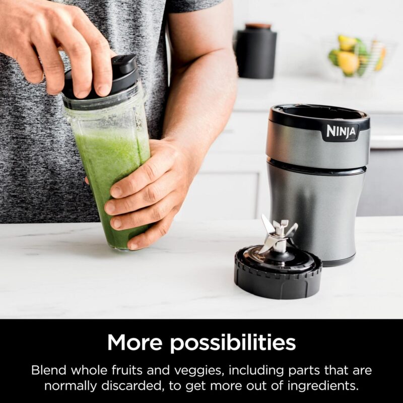 NinjaA Nutri-Blender 700-Watt Personal Blender, 2 20 oz Dishwasher-Safe To-Go Cups, BN300 - Image 8