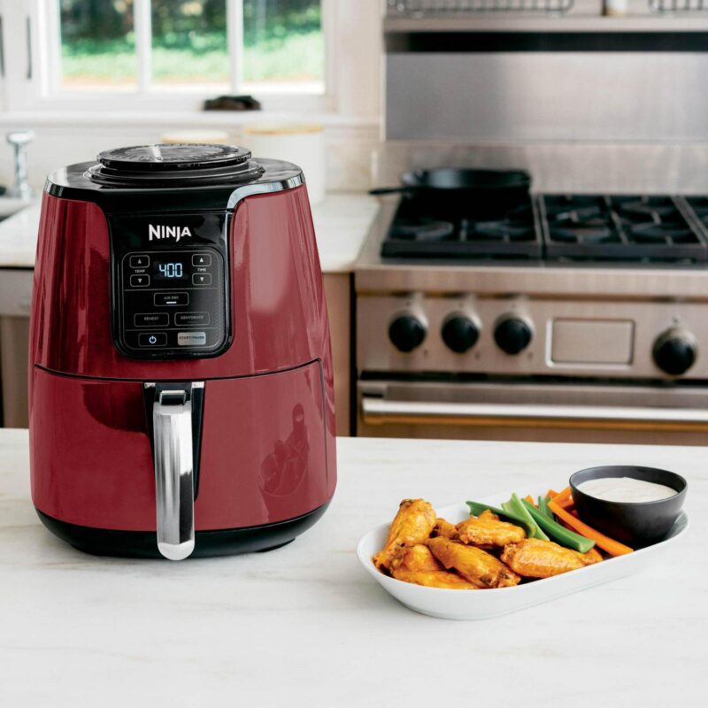 Ninja Air Fryer 4-Quart Basket Air Fryer, Red- Dishwasher-Safe Parts, Includes Crisper Plate - Image 5