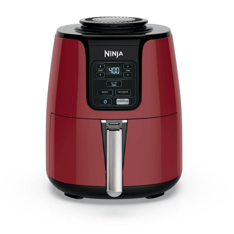 Ninja Air Fryer 4-Quart Basket Air Fryer, Red- Dishwasher-Safe Parts, Includes Crisper Plate