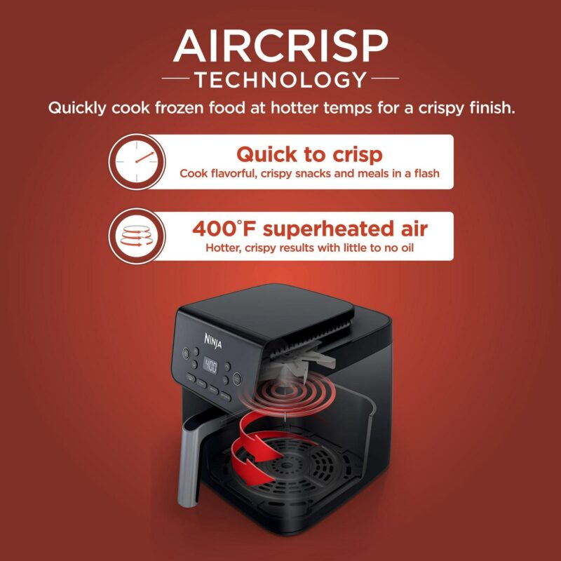Ninja Air Fryer Pro XL 6.5-QT Basket Air Fryer, 4-in-1 Functionality, Max Crisp Technology, Nonstick, Black - Image 2