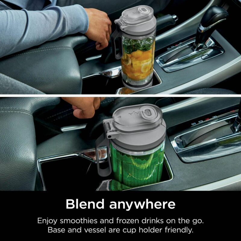 Ninja Blast MAX Personal Cordless Blender for Smoothies, Frozen Drinks, Ice Crush, 20 oz. Twist and Go Vessel, Gray - Image 9