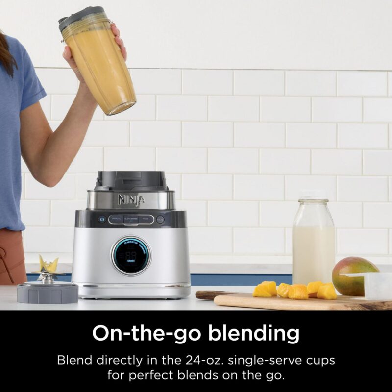 Ninja Detect Kitchen System Power Blender + Processor with Blend Sense Technology, Silver, TB400 - Image 8