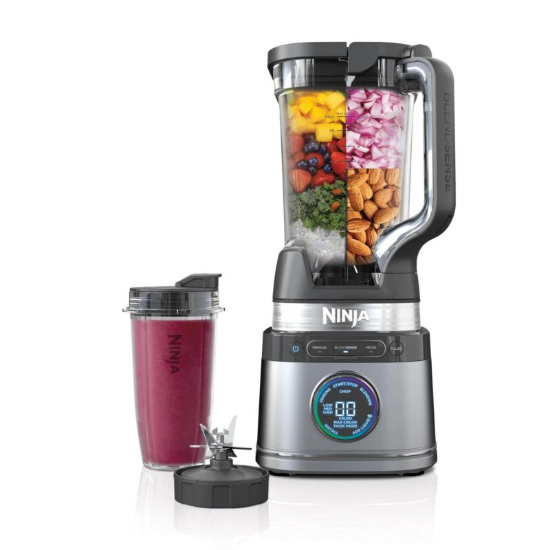 Ninja Detect Power Blender + Personal Single-Serve, BlendSense Technology, Kitchen Countertop, Silver, TB300 - Image 15