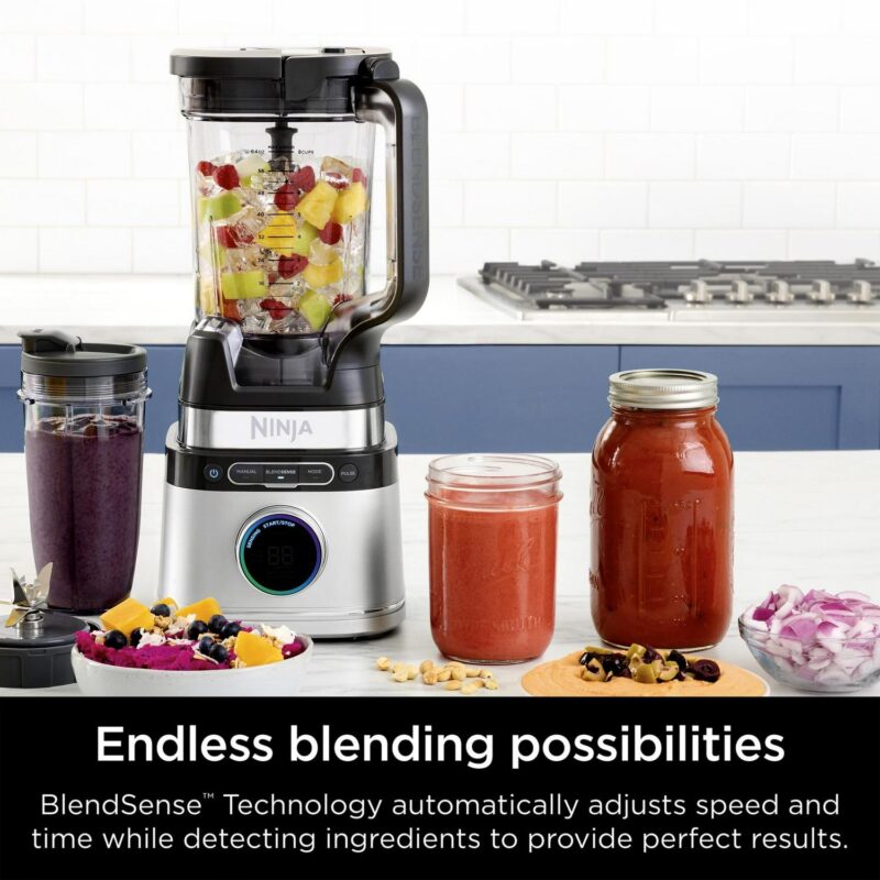 Ninja Detect Power Blender + Personal Single-Serve, BlendSense Technology, Kitchen Countertop, Silver, TB300 - Image 2