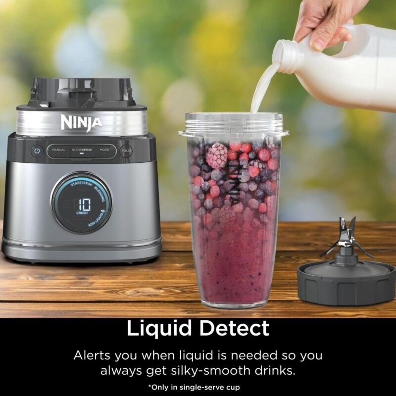 Ninja Detect Power Blender + Personal Single-Serve, BlendSense Technology, Kitchen Countertop, Silver, TB300 - Image 8
