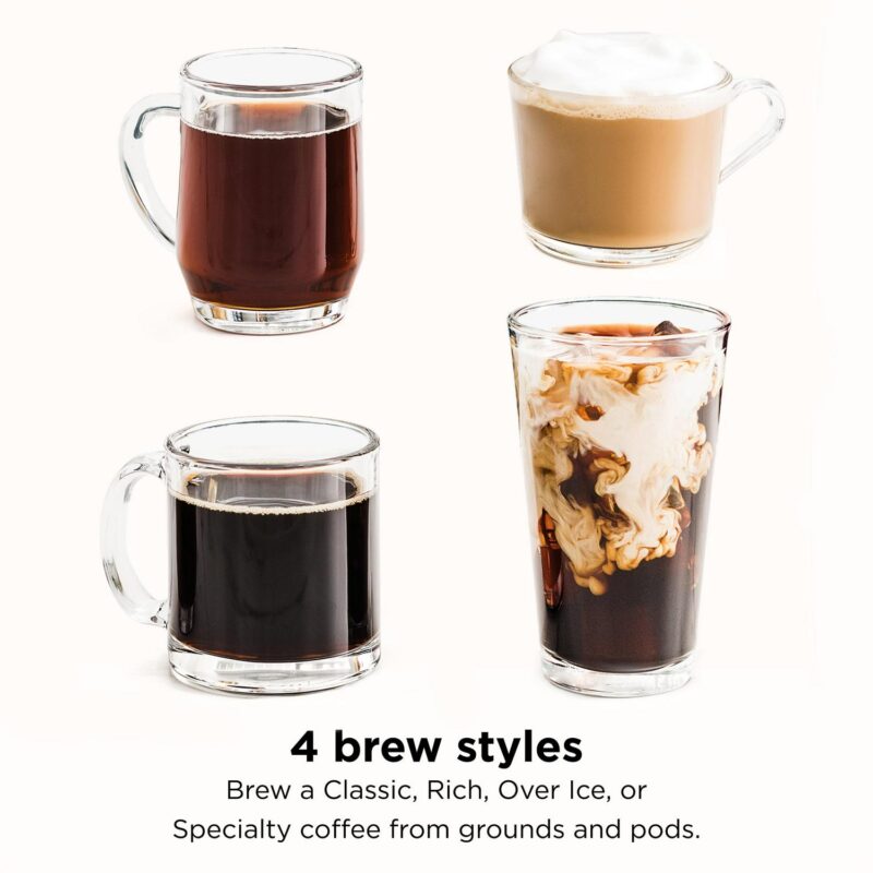 Ninja Dual Brew Specialty Drop Coffee Maker, Single-Serve, K-Cup Pod Compatible, 12-Cup, Glass Carafe, CFP300 - Image 4