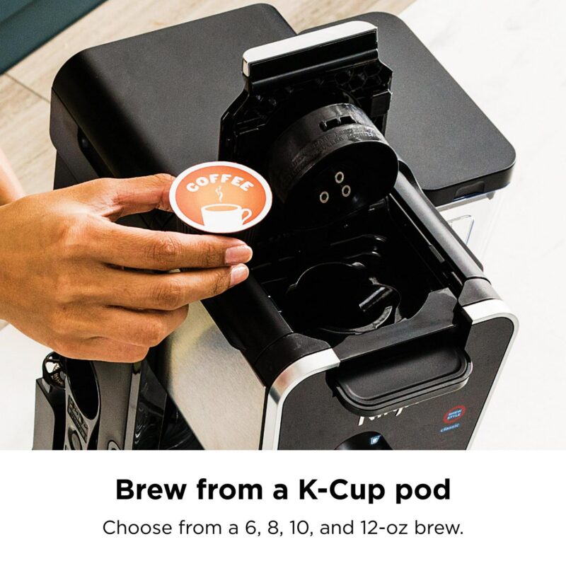 Ninja Dual Brew Specialty Drop Coffee Maker, Single-Serve, K-Cup Pod Compatible, 12-Cup, Glass Carafe, CFP300 - Image 3