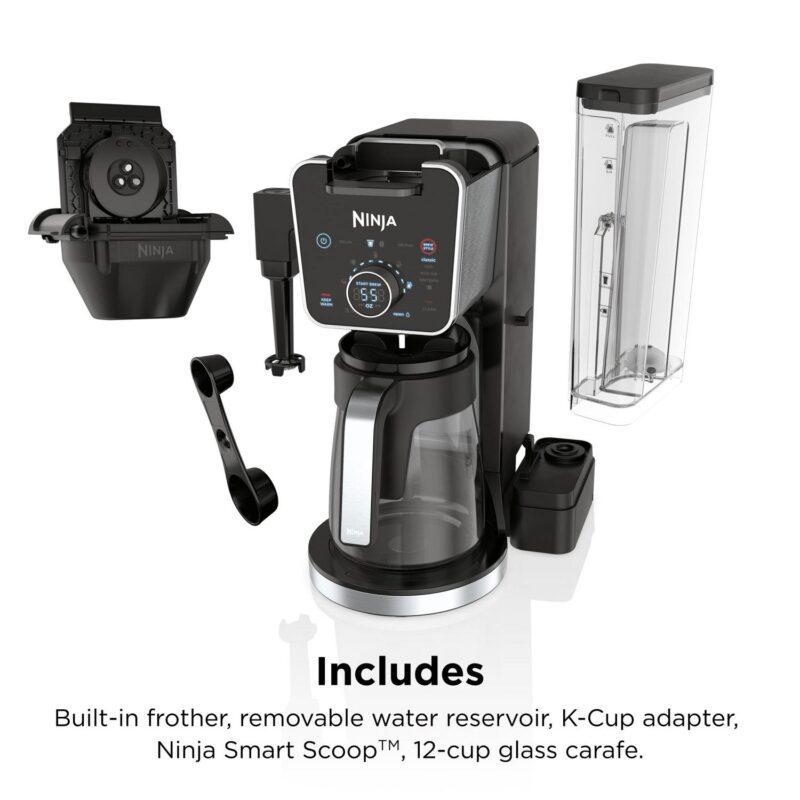 Ninja Dual Brew Specialty Drop Coffee Maker, Single-Serve, K-Cup Pod Compatible, 12-Cup, Glass Carafe, CFP300 - Image 10