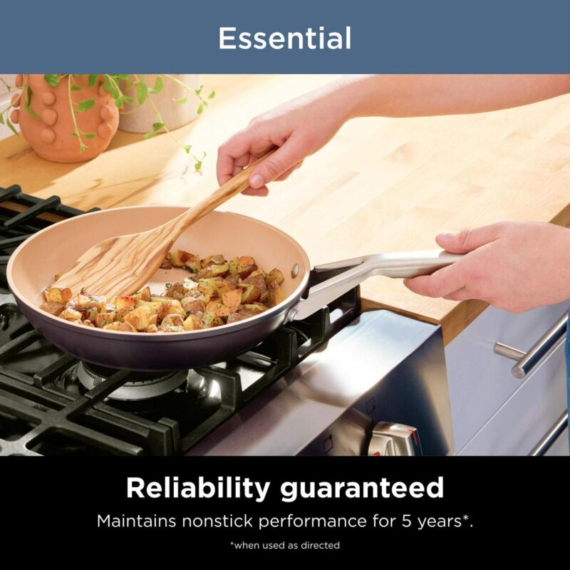 Ninja Extended Life Essential Ceramic 12-Piece Cookware Set, PFOA/PFAS Free, CW89012 - Image 3