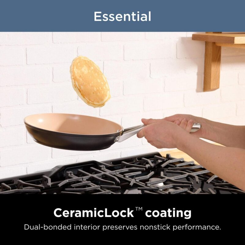 Ninja Extended Life Essential Ceramic 12-Piece Cookware Set, PFOA/PFAS Free, CW89012 - Image 2