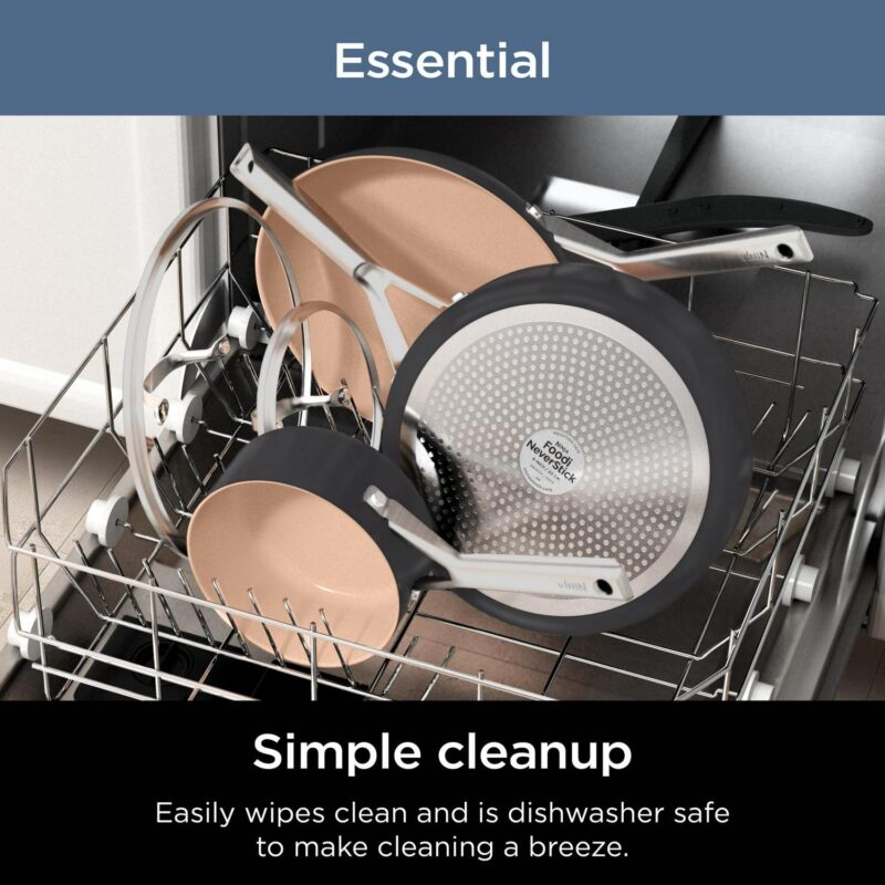 Ninja Extended Life Essential Ceramic 12-Piece Cookware Set, PFOA/PFAS Free, CW89012 - Image 8